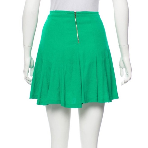 Sandro Juliette Emerald Green Flared Mini Skirt - Picture 3 of 15